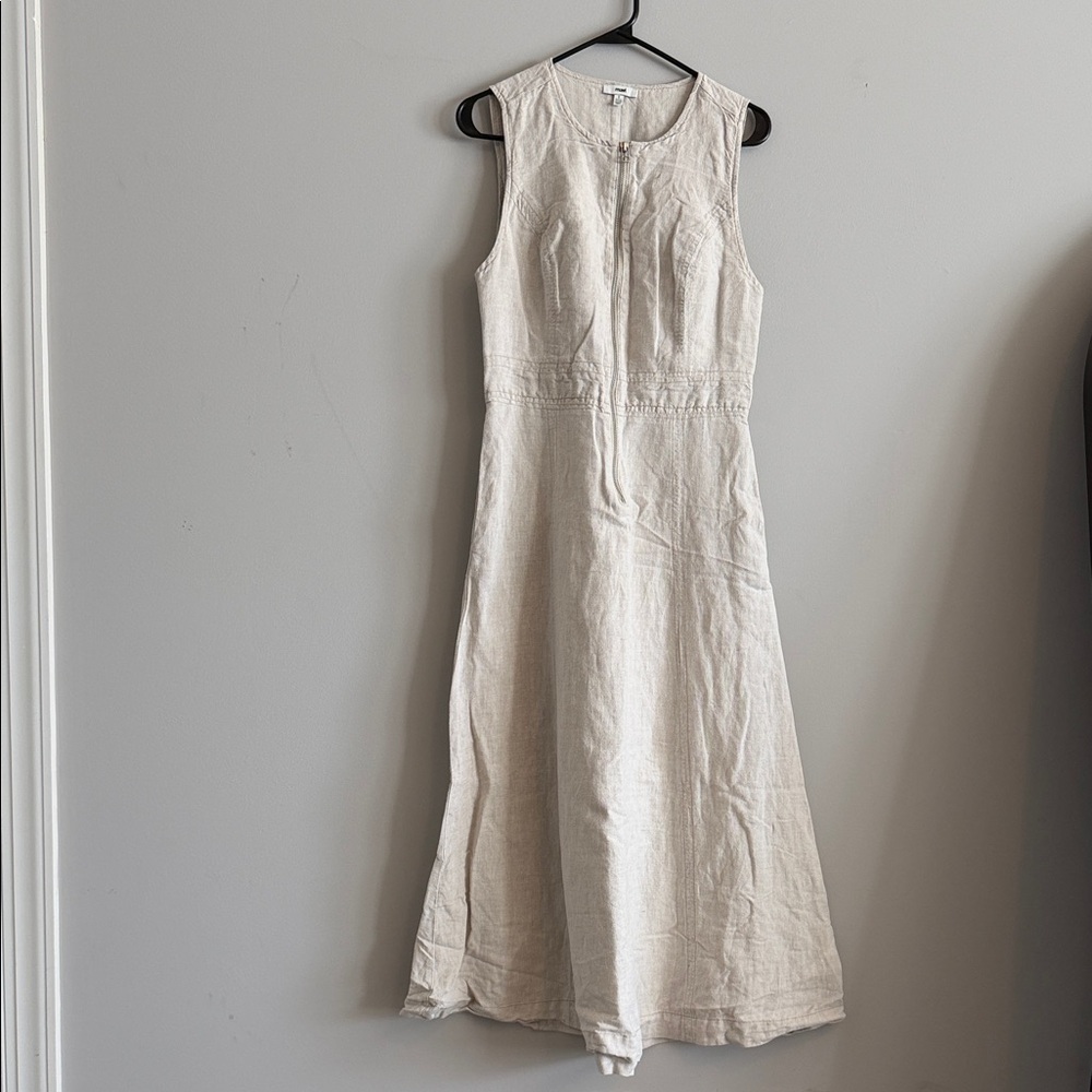 Mavi Sleeveless Cream Midi Dress